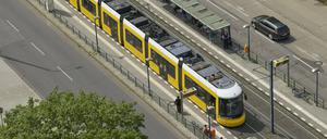 Die Allee der Kosmonauten in Berlin-Marzahn.