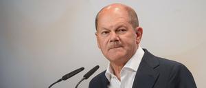 Bundeskanzler Olaf Scholz (SPD) bei einem öffentlichen Auftritt am Mittwoch. 