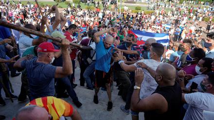 Massenproteste auf Kuba im Juni 2021.