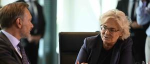 Christian Lindner und Christine Lambrecht bei einer Kabinettssitzung am 22. Juni.