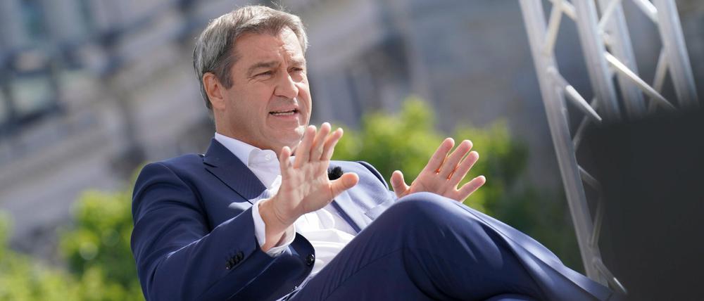 Bayerns Ministerpräsident Markus Söder im ARD-Sommerinterview.