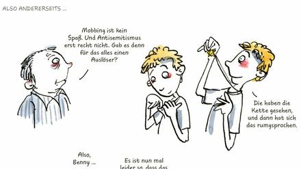 Symbol des Anstoßes: Eine Szene aus „Völlig meschugge?!“.