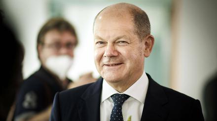 Kanzler Olaf Scholz bei einer Kabinettssitzung im Bundeskanzleramt am Mittwoch. 