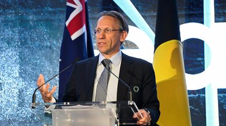 Jörg Kukies auf dem Energie-Forum der Internationalen Energieagentur (IEA).