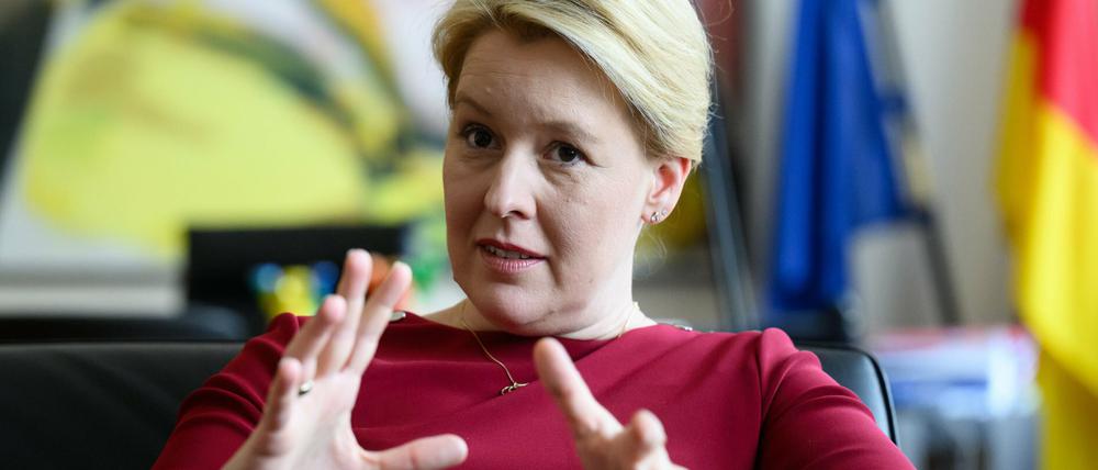 Im Falle ausbleibender Gas-Lieferungen fordert Franziska Giffey "einen sehr, sehr engen Schulterschluss zwischen Bund und Ländern".