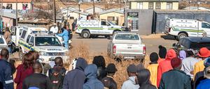 Eine Tatort im Township von Soweto in Südafrika