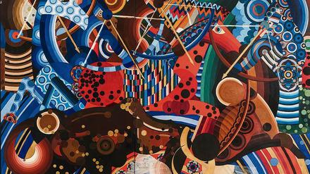Dekorativ. Sascha Wiederholds psychedelisches Ölgemälde „Bogenschützen“ von 1928, das 2021 für die Neue Nationalgalerie angekauft wurde. 