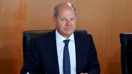Bundeskanzler Olaf Scholz bei der wöchentlichen Kabinettssitzung. 