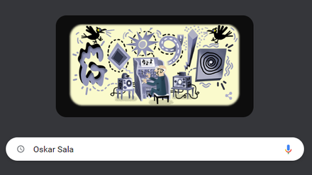 Das Doodle zu Oskar Sala am 18. Juli 2022.