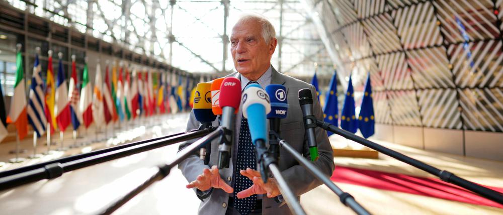 Josep Borrell, EU-Außenbeauftragter, kritisiert die Debatte über die Sanktionspolitik gegen Russland. 