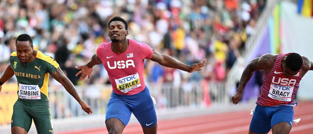 Fred Kerley sprintet zur Goldmedaille bei der Leichtathletik-WM in Eugene.
