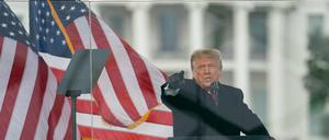 Donald Trump, damals Präsident der USA, am 6. Januar 2021 vor dem Weißen Haus