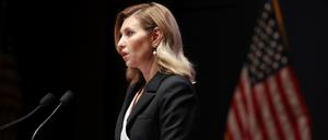Olena Selenska, Ehefrau des ukrainischen Präsidenten Selenskyj, spricht vor Kongressmitgliedern im US-Kapitol.