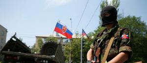 Pro-russische Separatisten Ende Mai in der umkämpften ukrainischen Oblast Donezk.