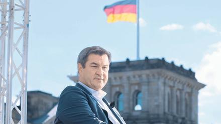 Platz mit Aussicht. Beim ARD-Sommerinterview vor gut einer Woche gab sich Söder selbstbewusst.