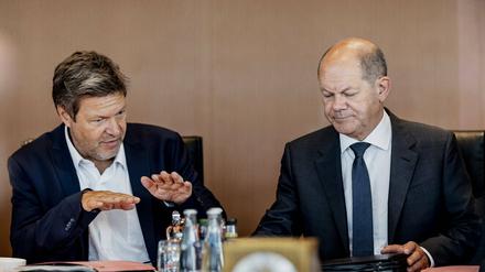 Ein Berg an Problemen: Vizekanzler Robert Habeck vertritt Kanzler Olaf Scholz während seines Urlaubs. 
