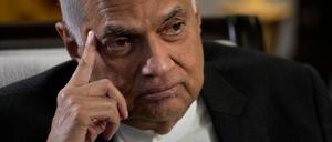 Sri Lankas neuer Präsident Ranil Wickremesinghe (bei einem Interview am 11. Juni 2022)