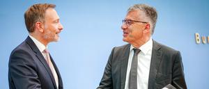 Bundesfinanzminister Christian Lindner und sein mächtiger Haushalts-Staatssekretär Werner Gatzer.