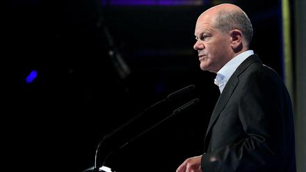 Bundeskanzler Olaf Scholz bei der Messe Re:publica in Berlin