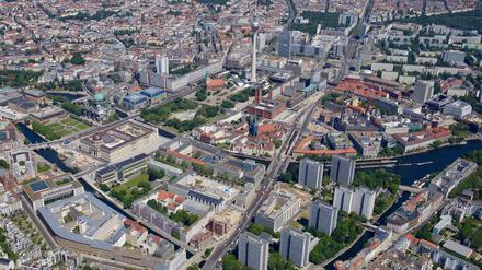 Der Molkenmarkt aus der Vogelperspektive.