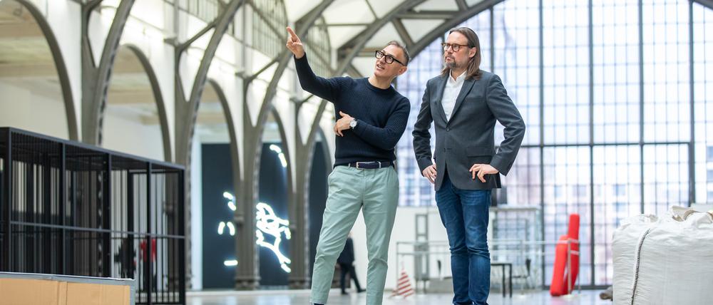 Sam Bardaouil (links) und Till Fellrath sind die neuen Direktoren des Hamburger Bahnhofs.