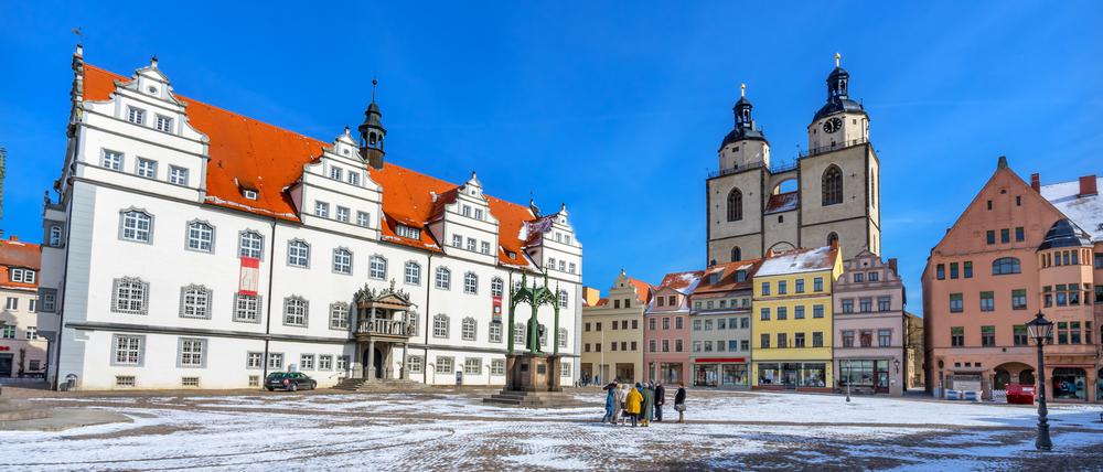Wittenberger Marktplatz mit altem Rathaus