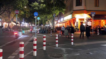 Die verkehrsberuhigte Bergmannstraße.