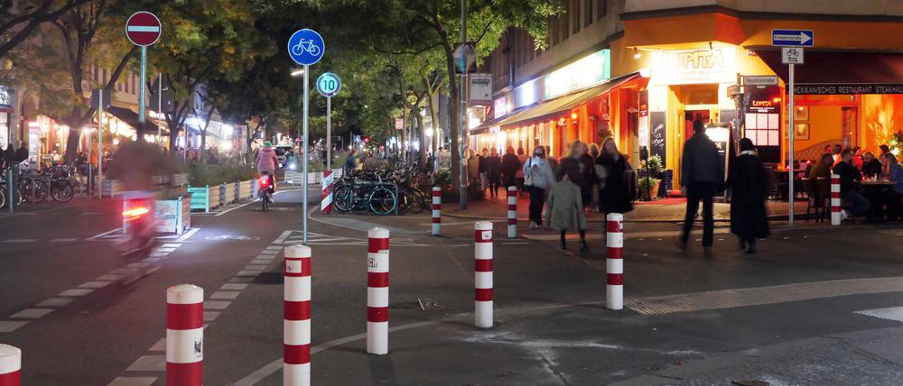 Die verkehrsberuhigte Bergmannstraße.