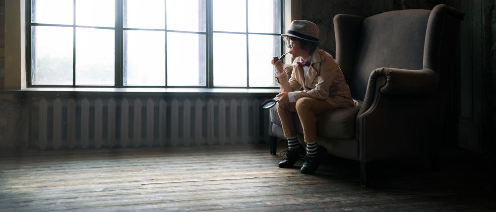 Boy in a chair in studio