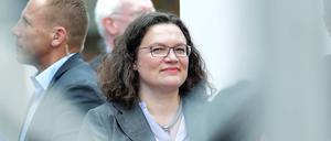 SPD Veranstaltung - Kommt-Zusammen-Tour am 22.05.2019 in Düsseldorf Verschiedene Politiker und Politikerinnen der SDP werben auf ihrer - Kommt-Zusammen-Tour - für die Europawahl 2019. Andrea Nahles *** SPD Event Comes Together Tour on 22 05 2019 in Düsseldorf Various politicians of the SDP advertise on their Come Together Tour for the European Election 2019 Andrea Nahles xJFx  