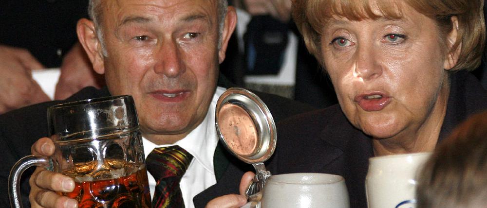 Günther Beckstein und Angela Merkel