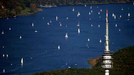 Links Kladow, rechts Wannsee. Super Fleck im Südwesten Berlins.