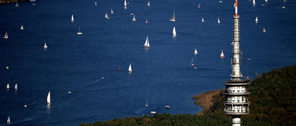 Links Kladow, rechts Wannsee. Super Fleck im Südwesten Berlins.