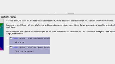 screenshot amokankündigung