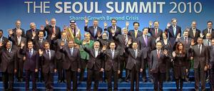 Winke-Winke. Grüße der Staats- und Regierungschefs vom G-20-Gipfel in Seoul.