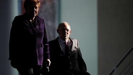 Demnächst getrennte Wege? Bundeskanzlerin Merkel und Bundesfinanzminister Schäuble.