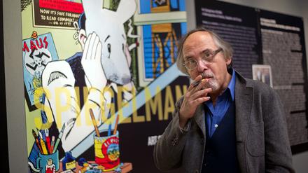 Art Spiegelman bei der Eröffnung seiner Ausstellung „Co-Mix“ 2012 im Pariser Centre Pompidou. 