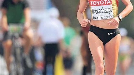 Flinke Füße. Sabrina Mockenhaupt gewann 2009 Berlins Halbmarathon. Foto: dpa