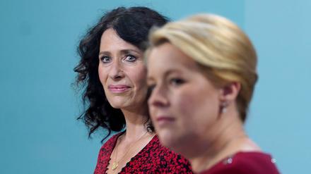 Skeptisch beäugt. Franziska Giffey (vorn) mit Bettina Jarasch, hier noch als Kontrahentinnen im Wahlkampf.
