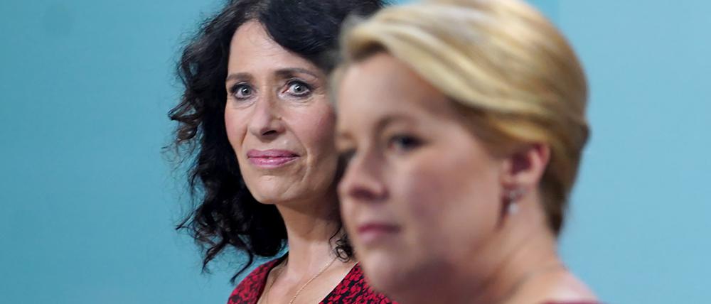 Skeptisch beäugt. Franziska Giffey (vorn) mit Bettina Jarasch, hier noch als Kontrahentinnen im Wahlkampf.