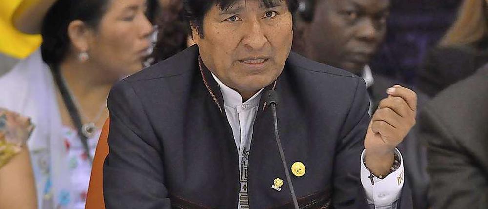 Boliviens Staatschef Evo Morales mag kein Hähnchen - erst recht nicht mit Fritten.