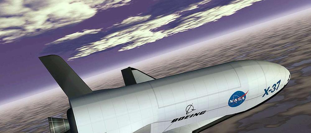 Nur eine Computeranimation: Die US-Luftwaffe macht ein großes Geheimnis um das neue Raumflugzeug - bis zum Start war es verhüllt. So soll es aber aussehen.
