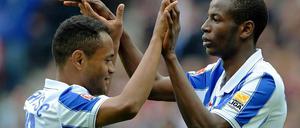 Bleiben voraussichtlich Herthaner: Adrian Ramos (r) und Raffael.