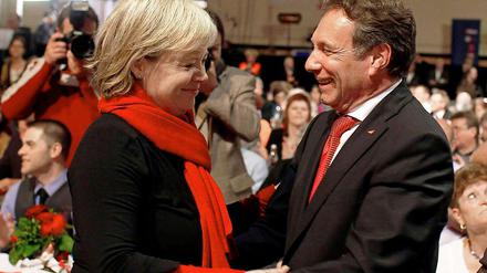 Traute Zweisamkeit: Gesine Lötzsch und Klaus Ernst.