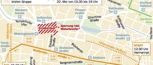 Umzugsroute, Straßenfeste und Kinderkarneval in Kreuzberg.