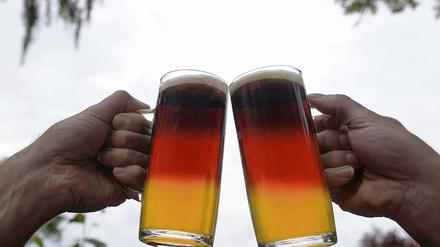 Das Deutschlandbier ist ein echter Hingucker.