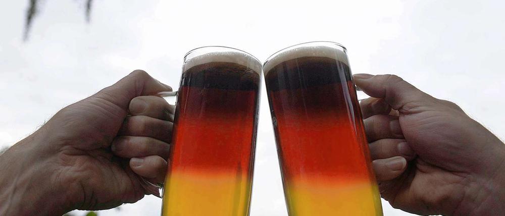 Das Deutschlandbier ist ein echter Hingucker.