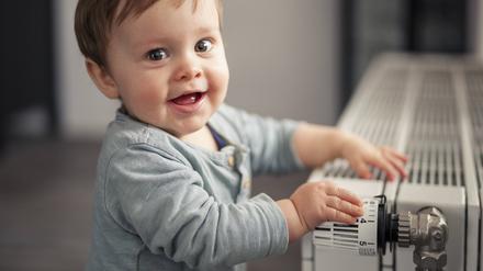 Portrait of smiling baby boy