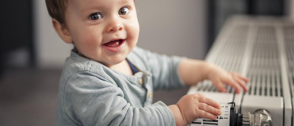 Portrait of smiling baby boy