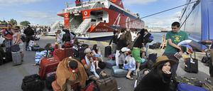 Vorläufiges Ende der Reise im Hafen von Piräus.